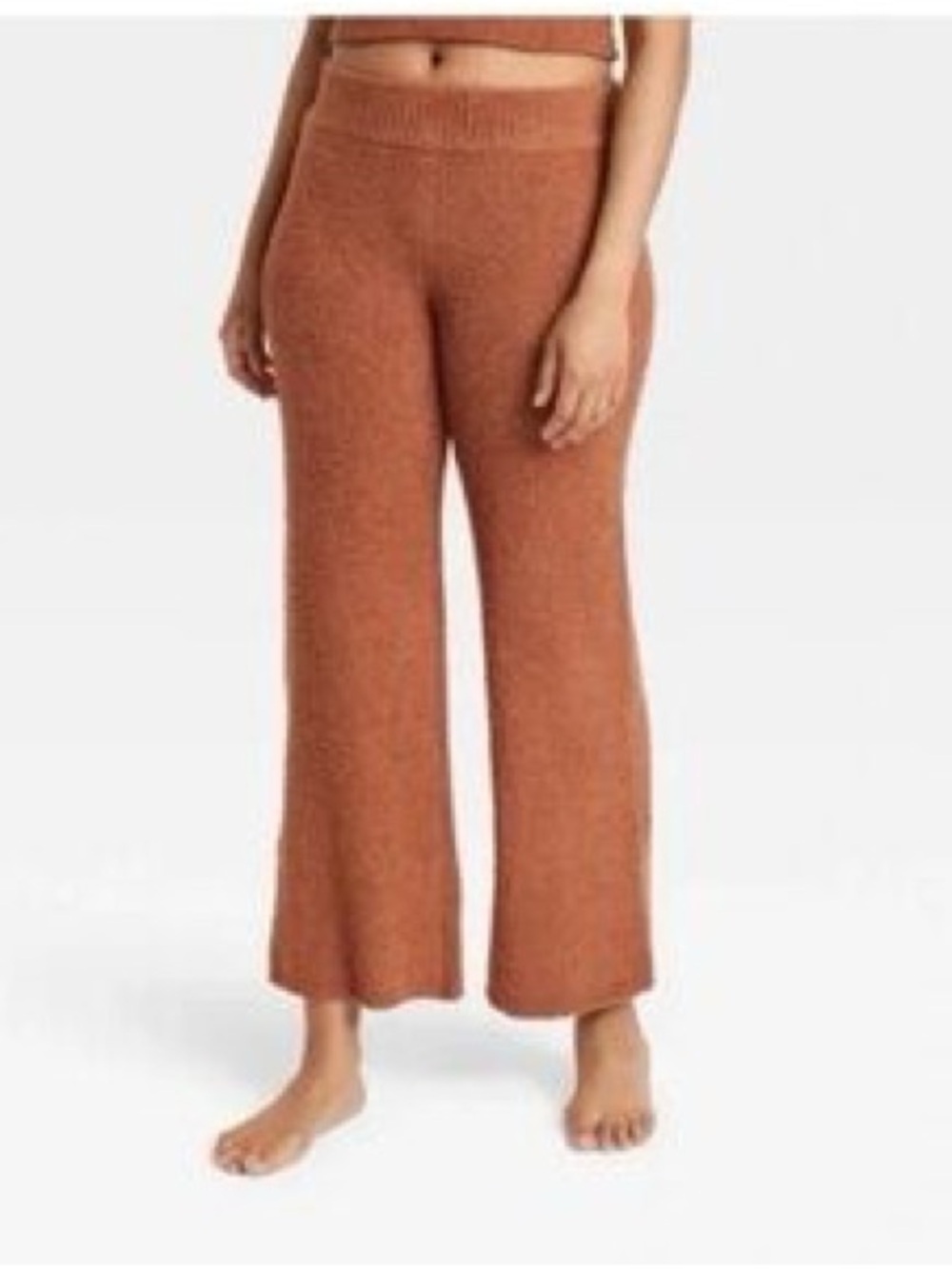 stars above Wide-Leg Knit Pants in Tan XXL